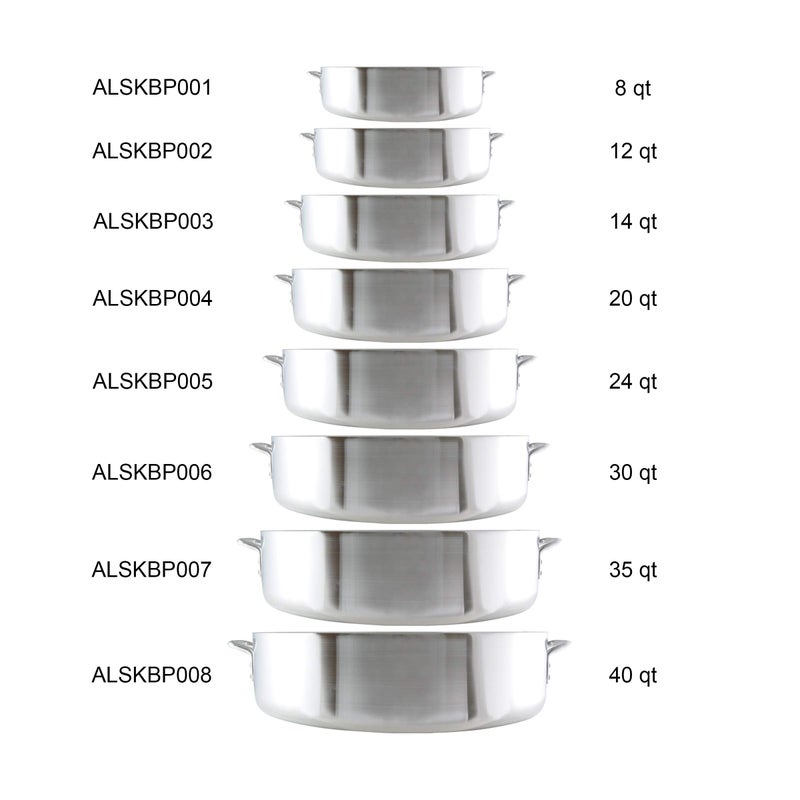Thunder Group 12 Quart Aluminum Braiser with Lid - Image 5